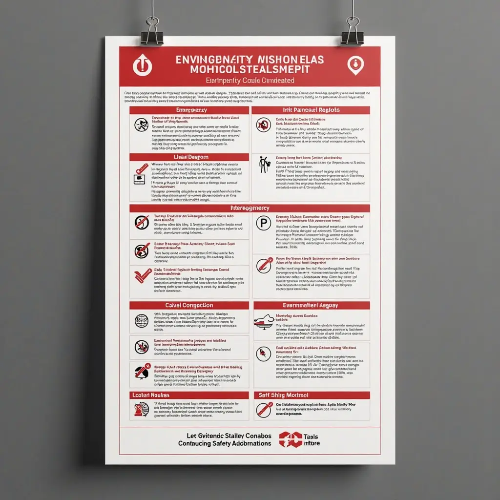 The emergency action plan has to be designed in a way that addresses the visitor safety checklist.