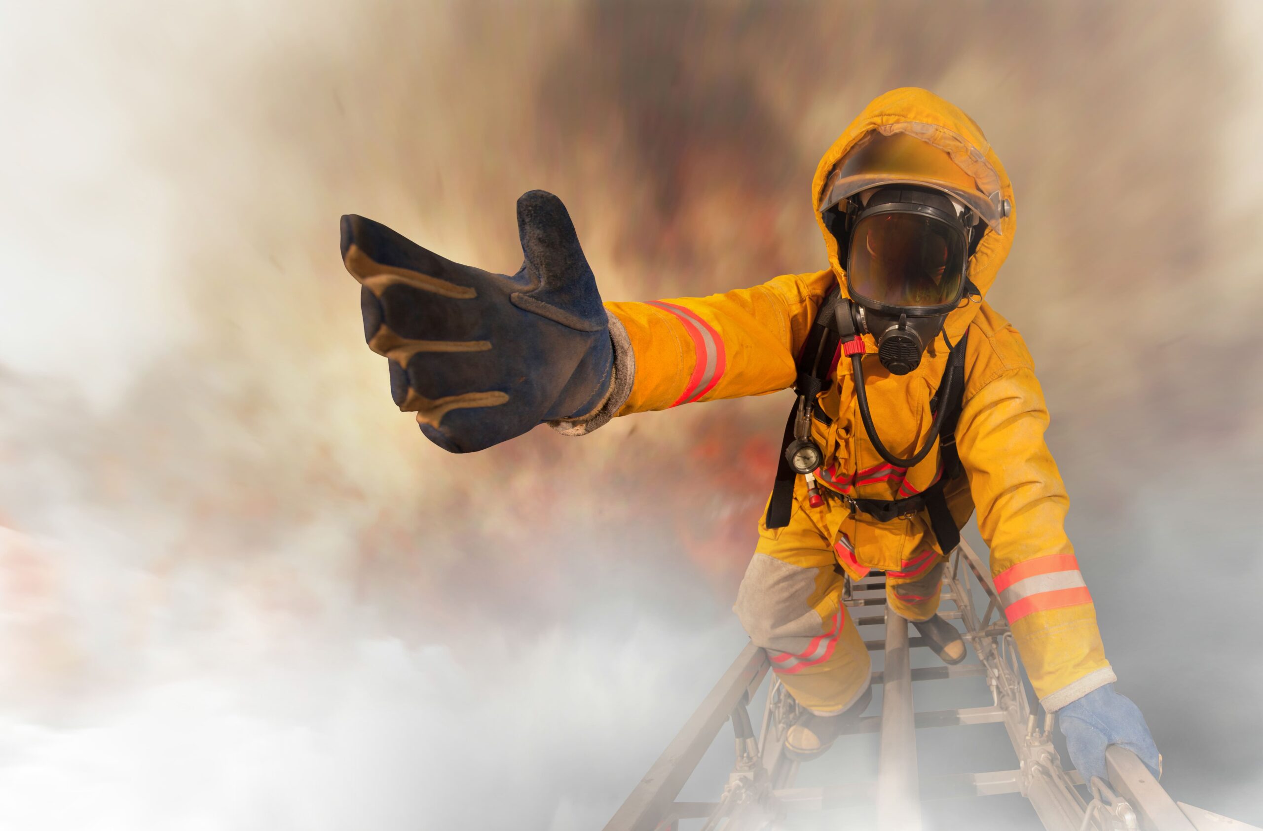 Illustration of a detailed emergency action plan with a checklist and safety icons.